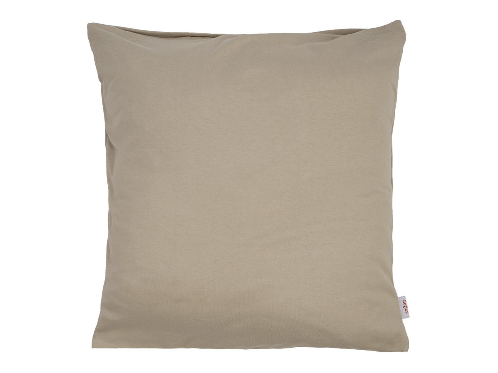 KISSENHÜLLE BasicSoft plaza-taupe 100% Baumwoll-Jersey 40/40 cm - Taupe, Textil (40/40cm) - beties Heimtextil