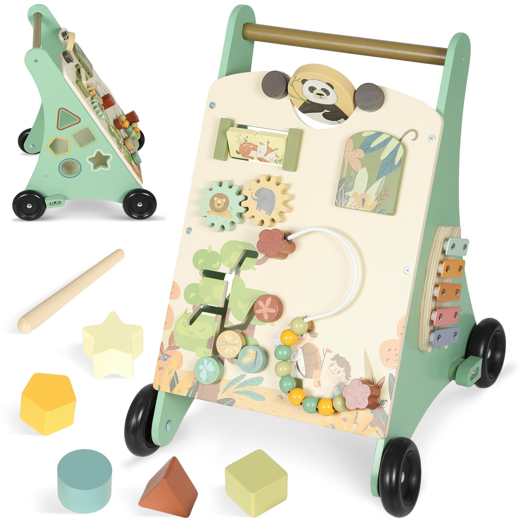 LAUFLERNWAGEN MDF Sperrholz Grün - Grün, Holz (33.5/46.8/36cm) - AIYAPLAY