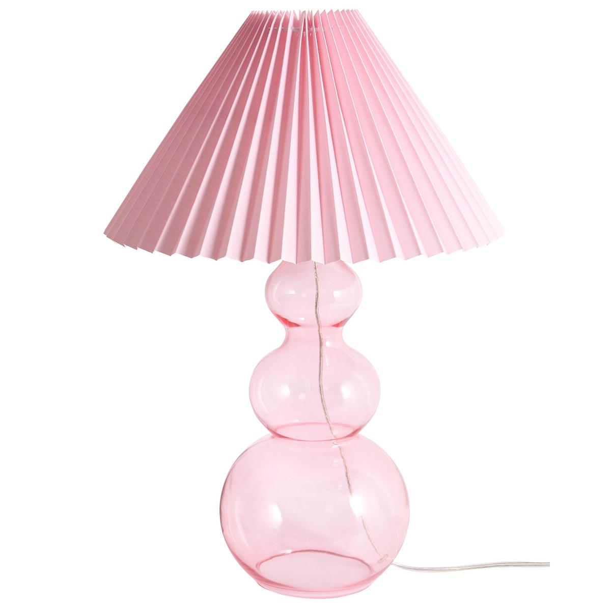 TISCHLAMPE Glas Rosa Sengwa - Pink, Glas (36/36/54cm) - Beliani
