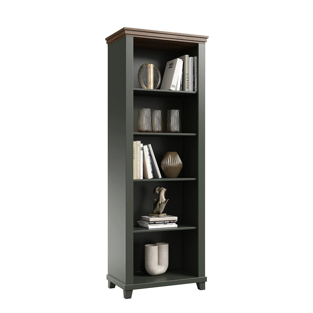 BÜCHERREGAL Martin Grün und Holz - Grün, Holzwerkstoff (71.2/200/42cm) - Petits-meubles