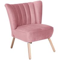 SESSEL Kadisha Bezug Samtvelours Buche natur / rosé - Buchefarben/Rosa, Kunststoff (70/80/66cm) - 58aufmkessel