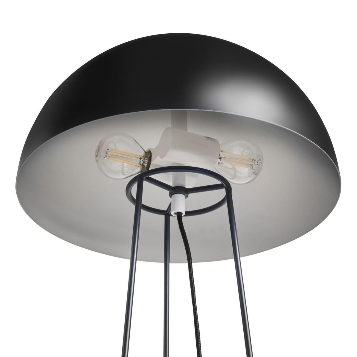 TISCHLAMPE Metall Schwarz Mopan - Schwarz, Metall (30/30/52cm) - Beliani