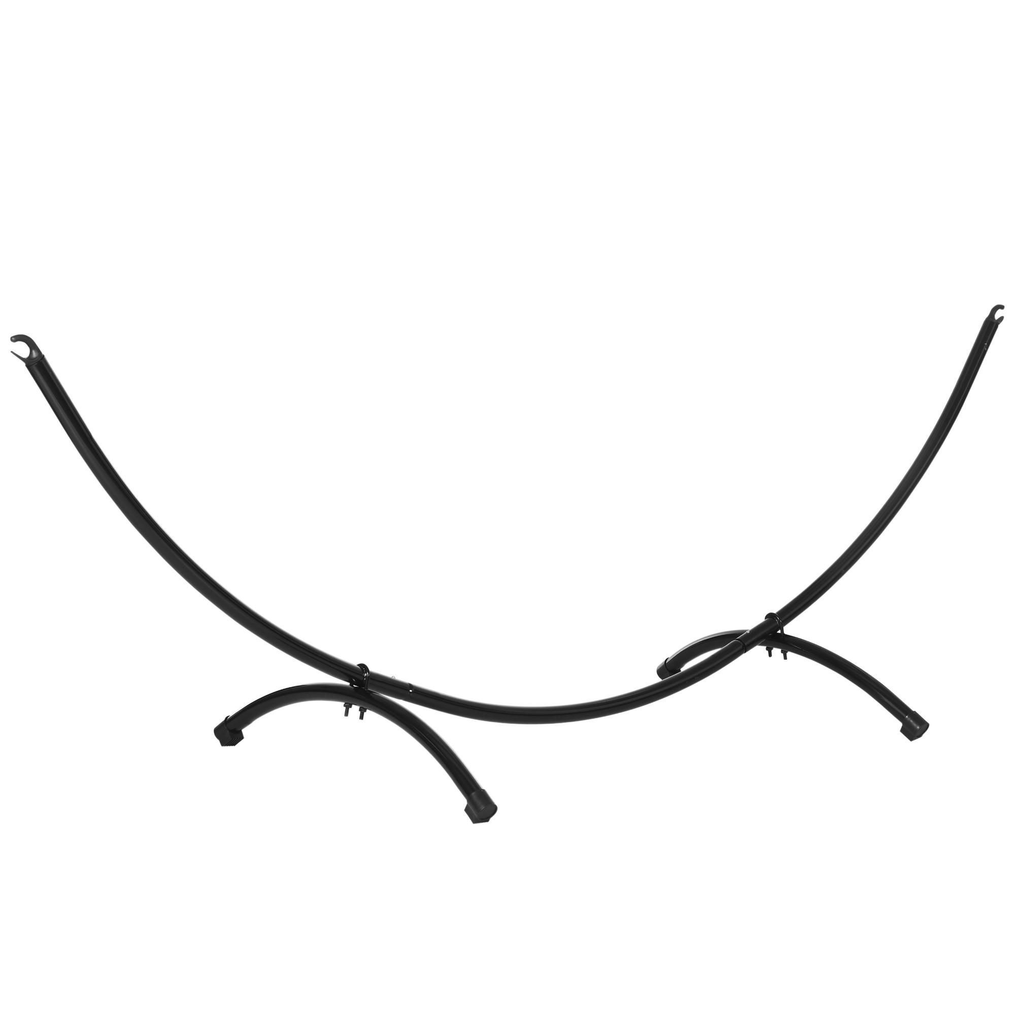 HÄNGEMATTENGESTELL, Stahl, Schwarz - Schwarz, Metall (300/90/100cm) - Outsunny