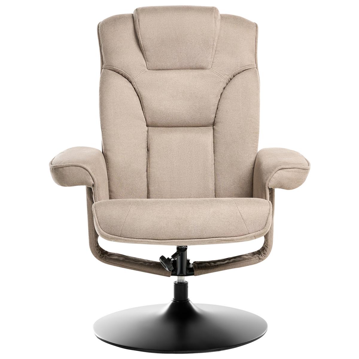 FERNSEHSESSEL Taupe Nyks - Taupe/Schwarz, Textil (87/98/81cm) - Beliani