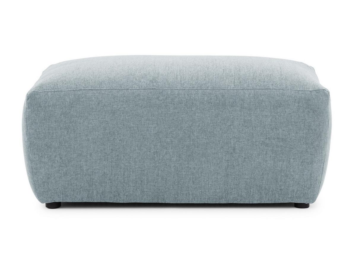 HOCKER Lennon aus Hellblau Strukturstoff mit vielseitiger Nutzung - Schwarz/Hellblau, Holz/Kunststoff (102/42/76cm) - S-Style