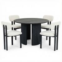 ESSGRUPPE ARVIKA FRANCA 5er Set schwarz - Schwarz, Holzwerkstoff - IDIMEX
