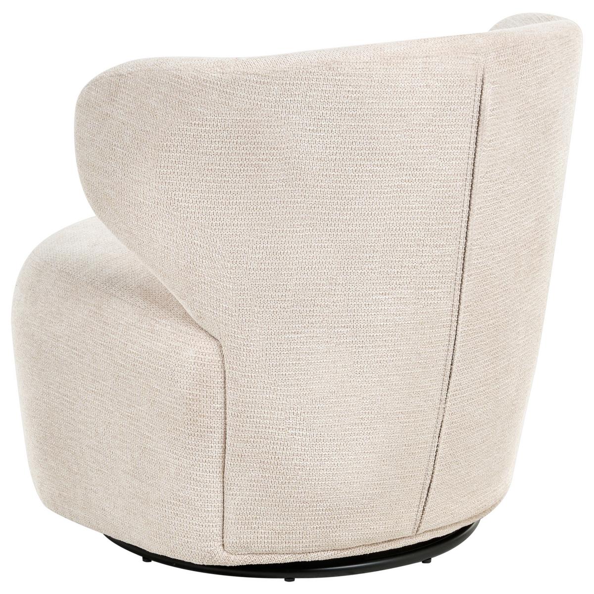 DREHSESSEL Stoff Beige Alvdal - Beige, Textil (74/73/79cm) - Beliani