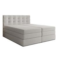BOXSPRINGBETT FINIKE 140x200 cm mit Bettkasten und 2 Matratzen - Beige + TOPPER - Beige/Schwarz, Holz/Holzwerkstoff (140/200cm) - AX Living