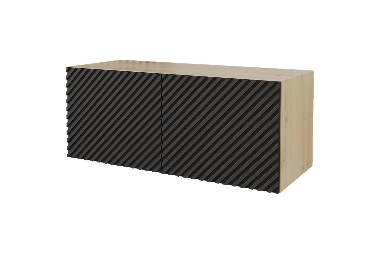 LOWBOARD ZENO-W 100x40x40 cm - Schwarz - Schwarz, Holzwerkstoff (100/40/40cm) - ALTDECOR