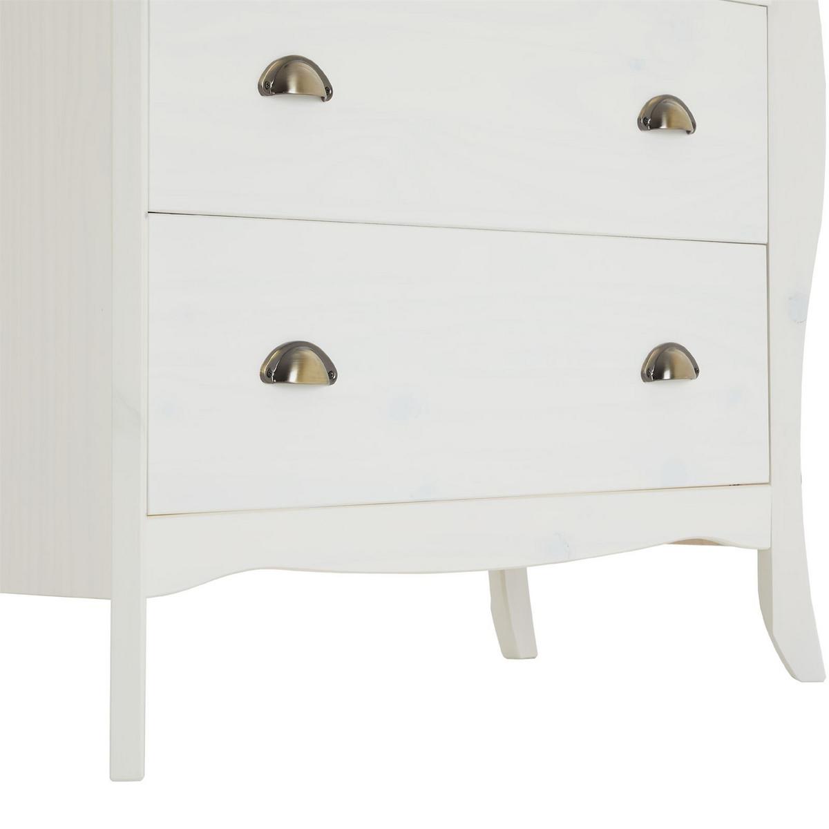 KOMMODE ANTOINETTE weiß - Weiß, Holz (89/87/43cm) - IDIMEX