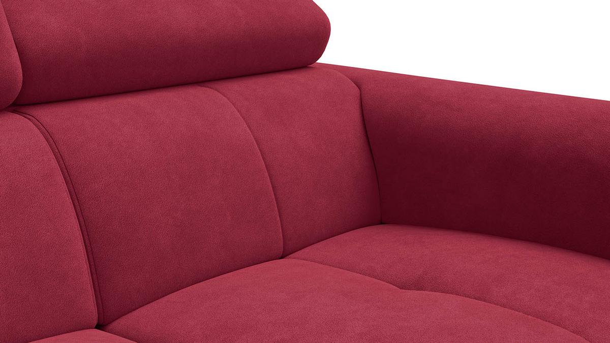 SOFA RODEN 2-Sitzer, rostrot, Veloursstoff - Rot, Holz/Textil (152/82/103cm) - Wozimo