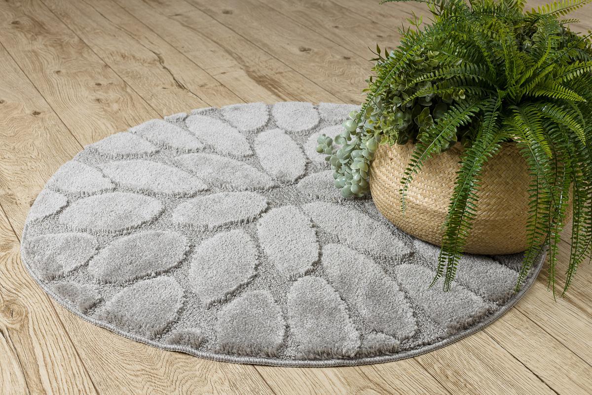 TEPPICH Dywaniki łazienkowe 67 cm - Grau, Textil (67/67cm) - rugsX