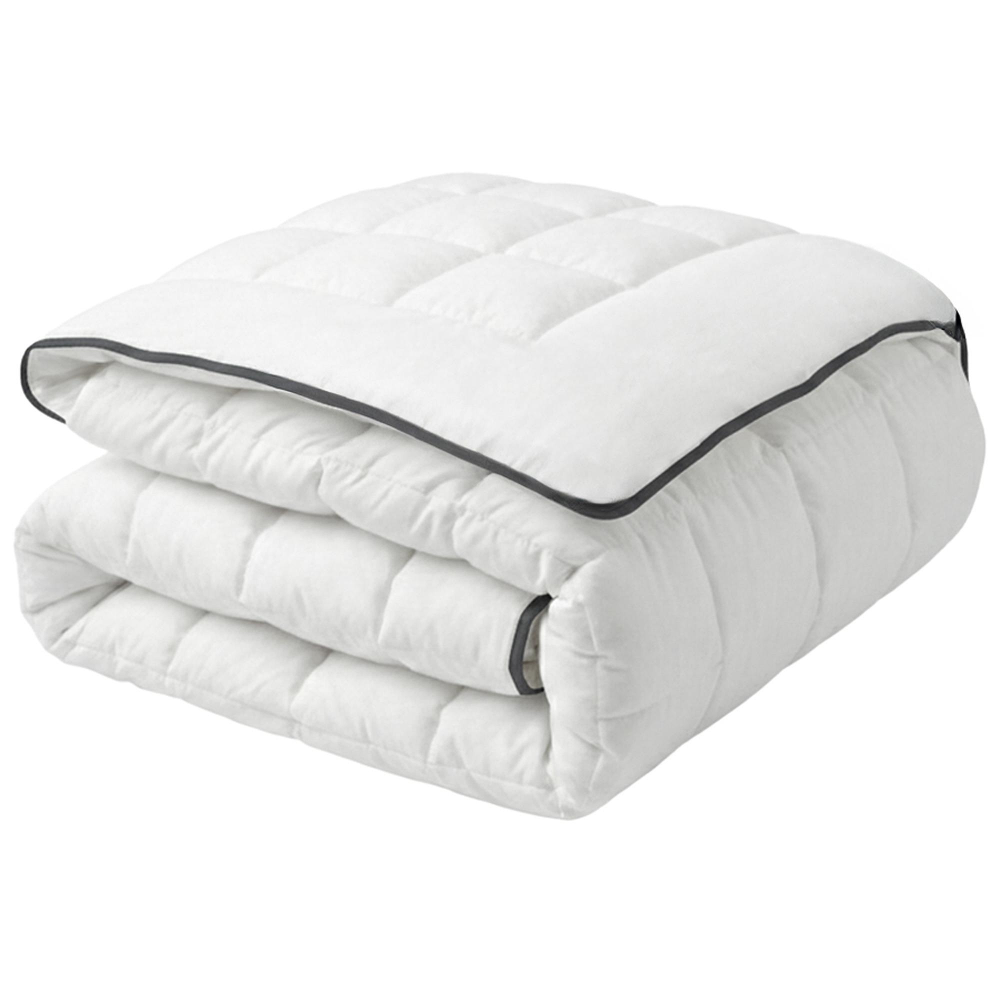 BETTDECKE Mikrofaser Mittelwarm 220/240 cm Koutra - Weiß, Textil (220/240cm) - Beliani