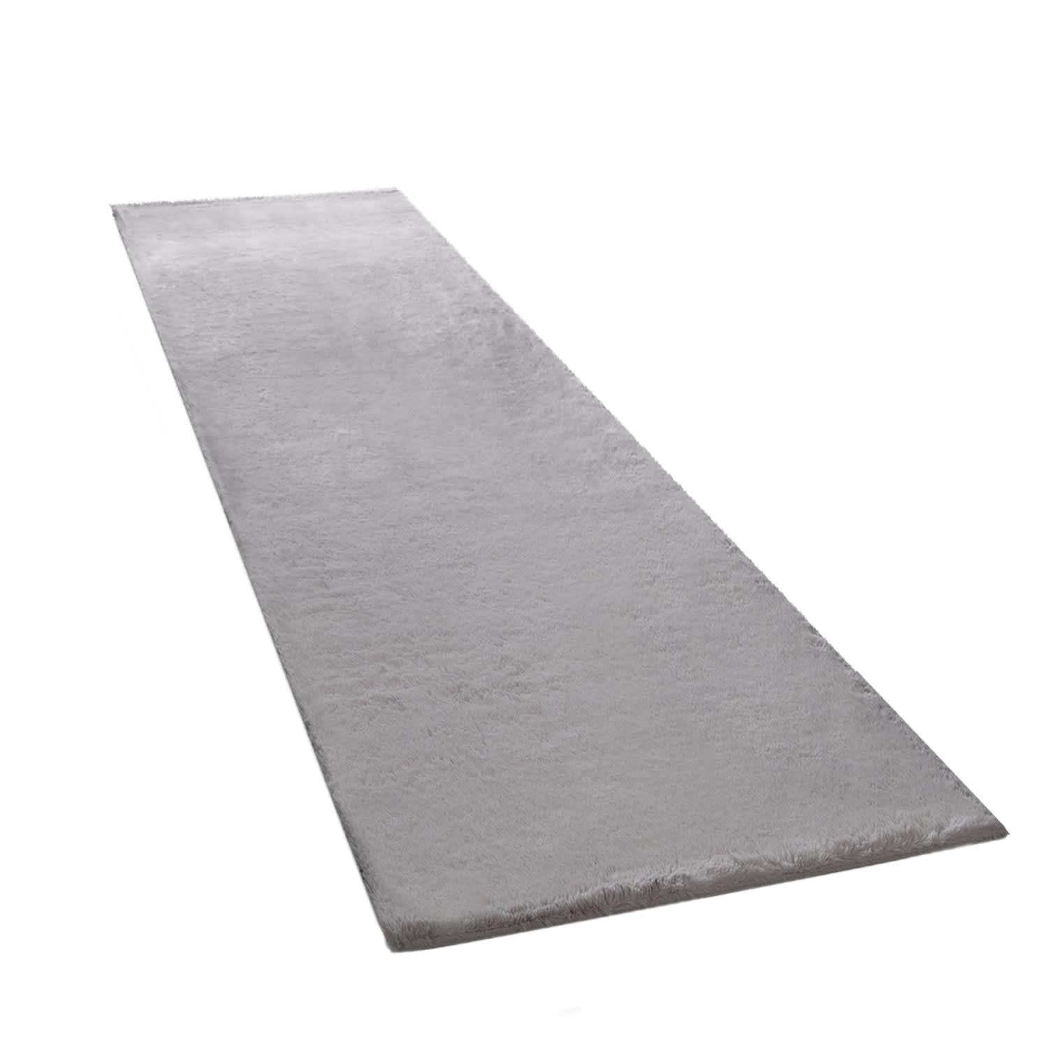 HOCHFLORTEPPICH, einfarbig, Grau, 80 x 300 cm - Grau, Textil (80/300cm) - KADIMA DESIGN