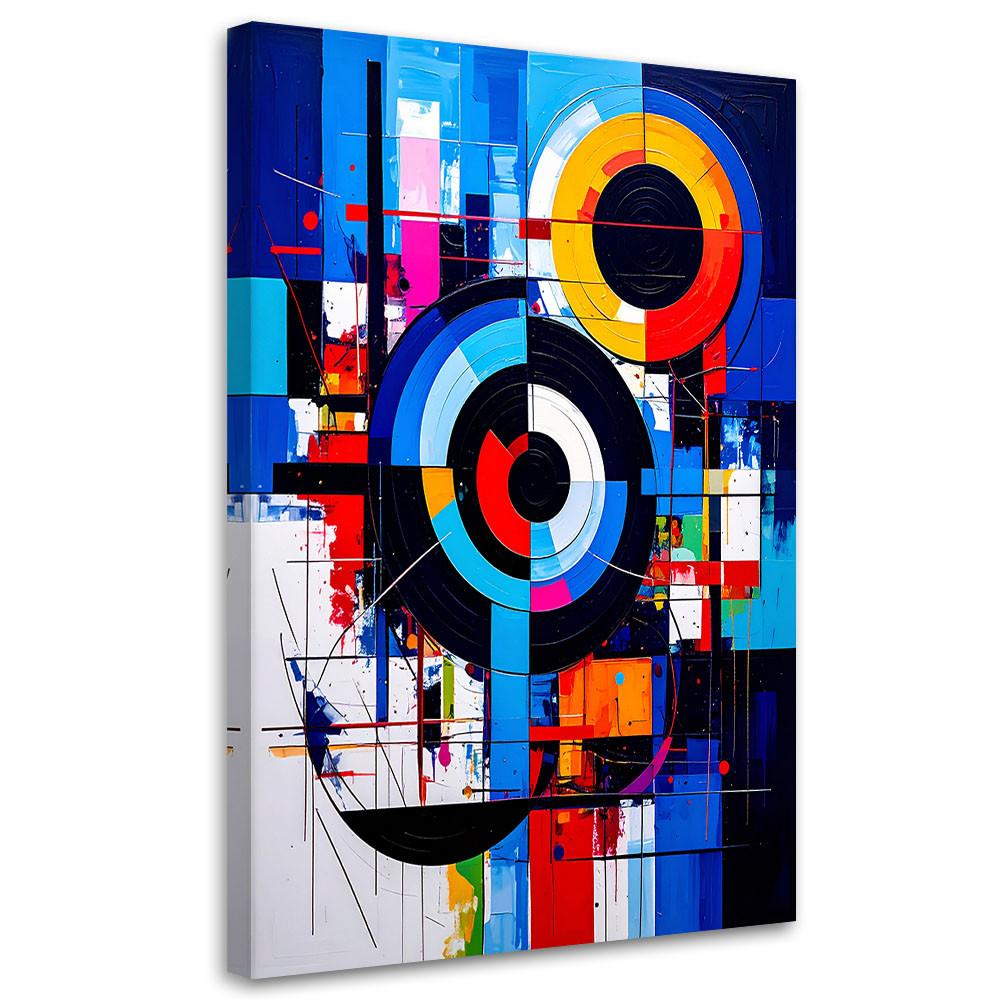 LEINWANDBILD Räder Abstrakt Wie gemalt 60x90cm - Multicolor, Textil (60/90cm) - Feeby