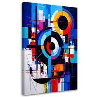 LEINWANDBILD Räder Abstrakt Wie gemalt 60x90cm - Multicolor, Textil (60/90cm) - Feeby