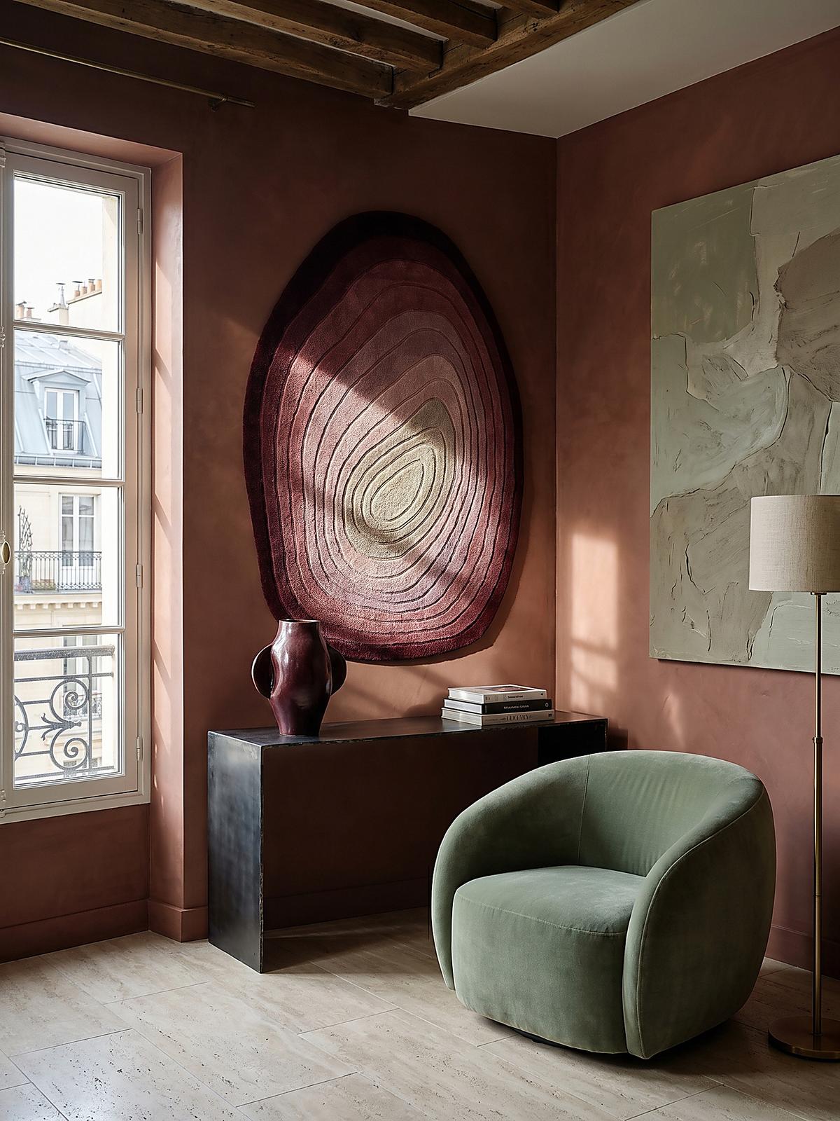 TEPPICH aus Wolle PARRET in Maulbeere, abstrakt, 160 x 230 cm - Rot, Textil (230/160cm) - KADIMA DESIGN