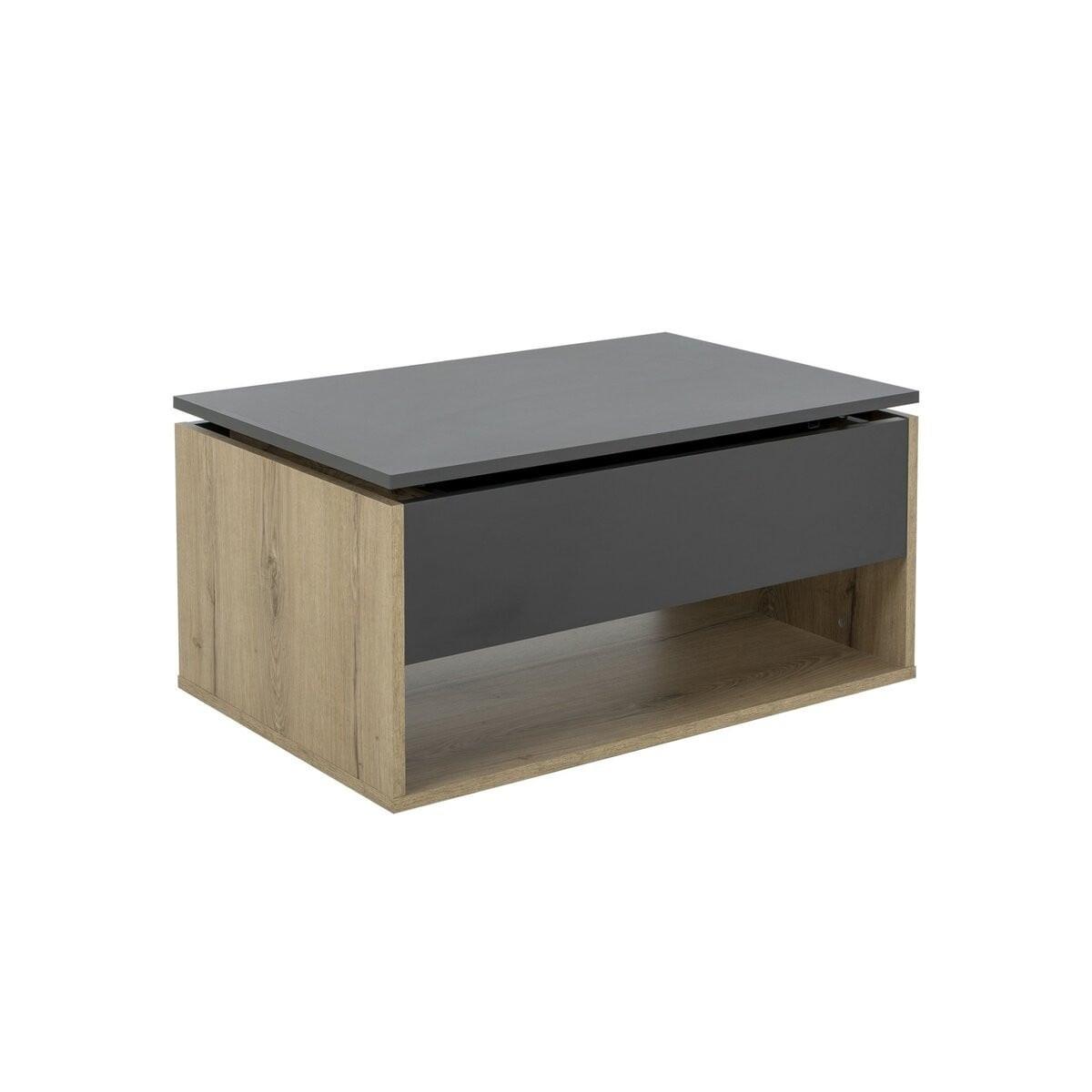COUCHTISCH H44 cm - URBAN - Eschefarben, Holzwerkstoff (98/60/44cm) - Calicosy