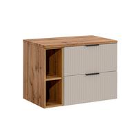 WASCHTISCHUNTERSCHRANK 80.6cm Adriel Kaschmir und Holz - Beige, Holzwerkstoff (80.6/59/46cm) - Petits-meubles