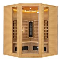 INFRAROTKABINE Nyborg E150K mit Keramik-, Flächenstrahler & Hemlockholz - Naturfarben, Holz (150/190/150cm) - Artsauna