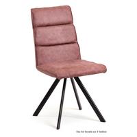 ESSZIMMERSTUHL drehbar (4er-Set) Dessa 47x92x60 Schwarz/Rosewood - Dunkelrosa/Schwarz, Kunststoff (60/92/47cm) - 58aufmkessel