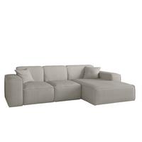 ECKSOFA Celes Premium Stoff Scala - Hellgrau, Holzwerkstoff/Textil (266/165cm) - Fun Möbel