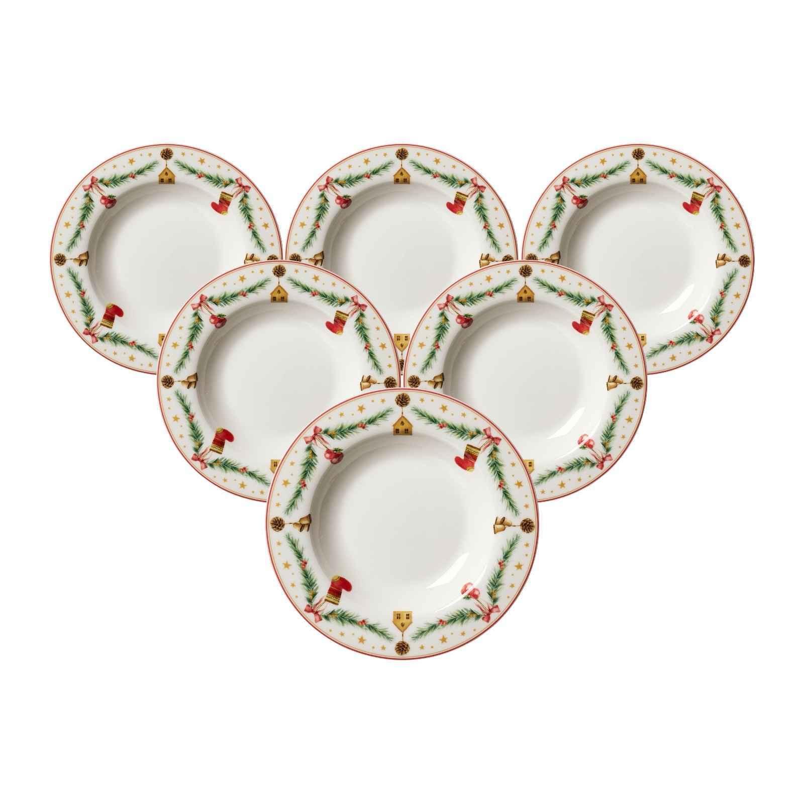 SUPPENTELLER Holly bunt ø 21,5 cm 6er Set - Multicolor, Keramik (21.5cm) - Ritzenhoff Breker
