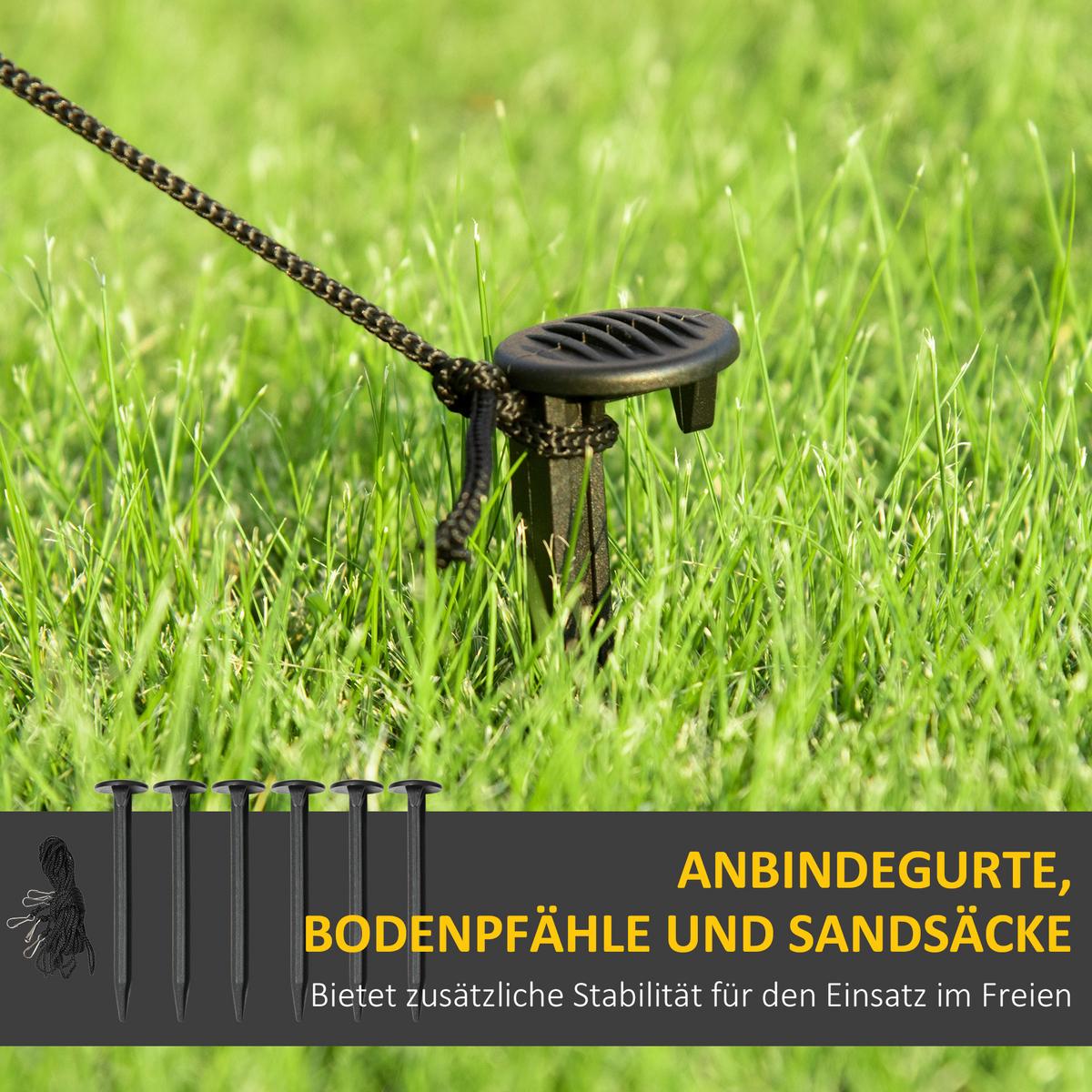 2,85 m große Halloween-Gartendeko Sensenmann selbstaufblasbar LED-Beleuchtung - Schwarz, Kunststoff (65/285/230cm) - HOMCOM