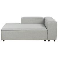 CHAISELONGUE-RECHTSSEITIGE Stoff Hellgrau Ardal - Hellgrau/Schwarz, Textil (119/68/180cm) - Beliani