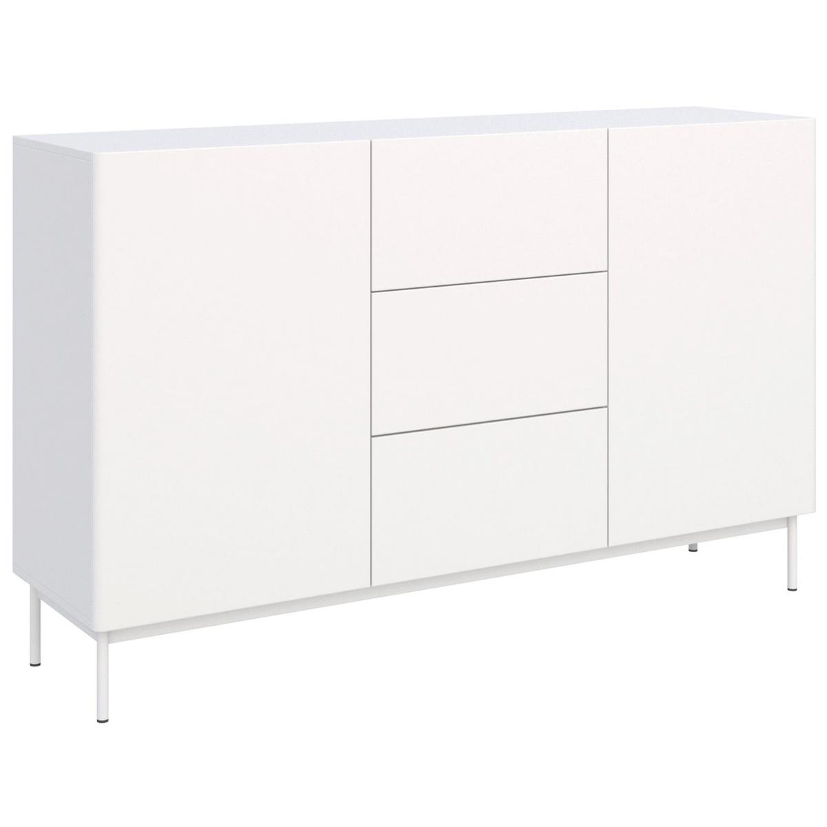 SIDEBOARD Olio WEISS 160 CM - Weiß, Holzwerkstoff/Metall (160/90/38.6cm) - Selsey