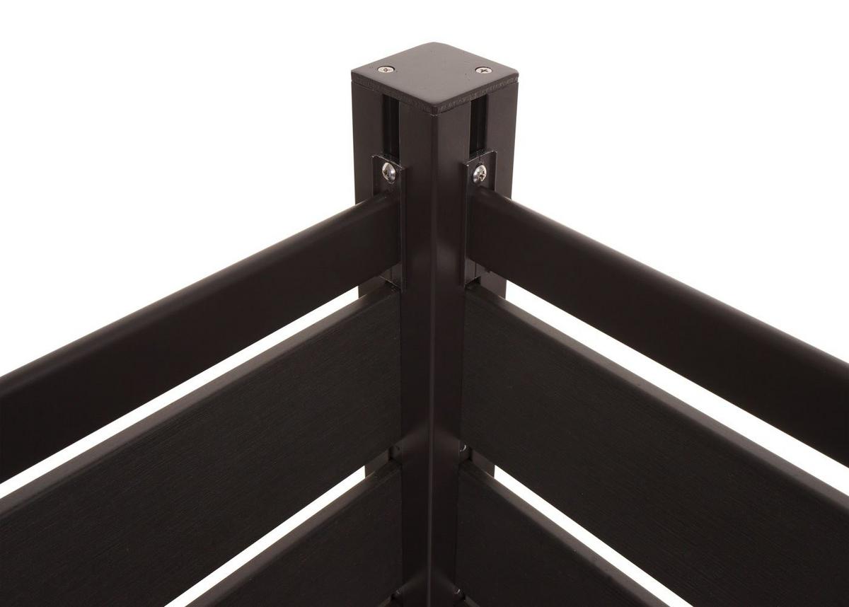 MÜLLTONNEN-ZAUN Anthrazit - Anthrazit, Metall (206/130/110cm) - MCW