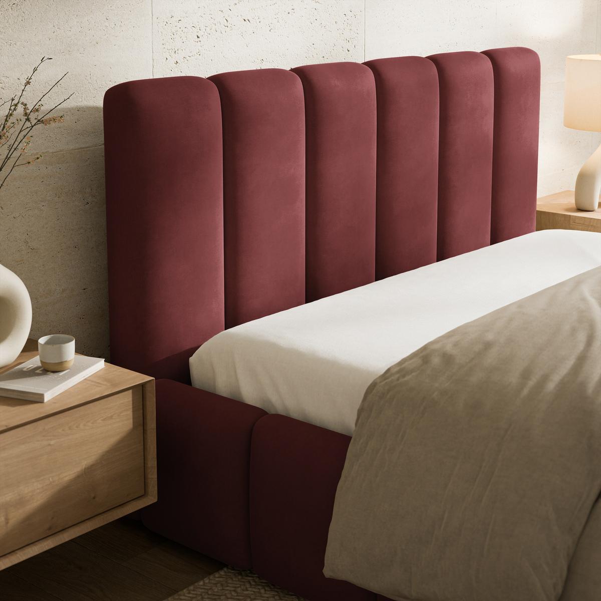 POLSTERBETT RANIS 160x200 cm mit Bettkästen - Rot - Rot, Holz/Textil (160/200cm) - MASSENO