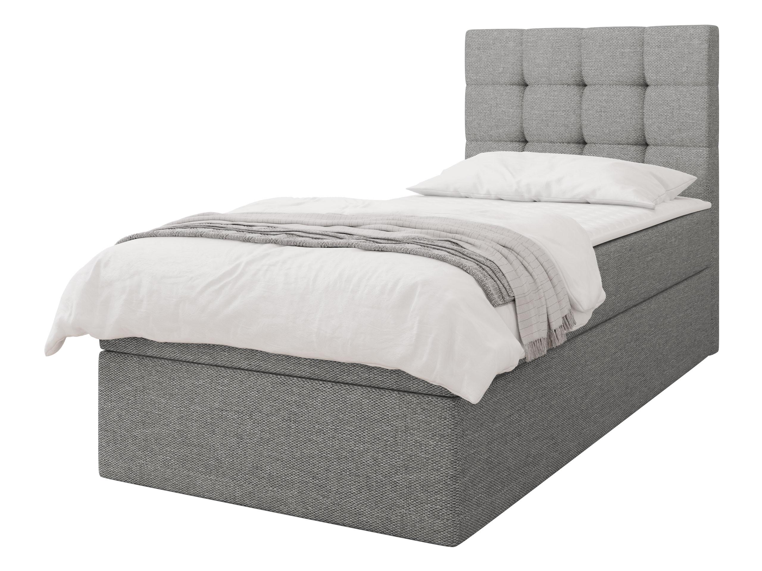 BOXBETT Luanda Single - H3 - Hellgrau/Schwarz, Holz/Kunststoff (90/200cm) - MIRJAN24