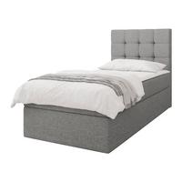 BOXBETT Luanda Single - H3 - Hellgrau/Schwarz, Holz/Kunststoff (100/200cm) - MIRJAN24