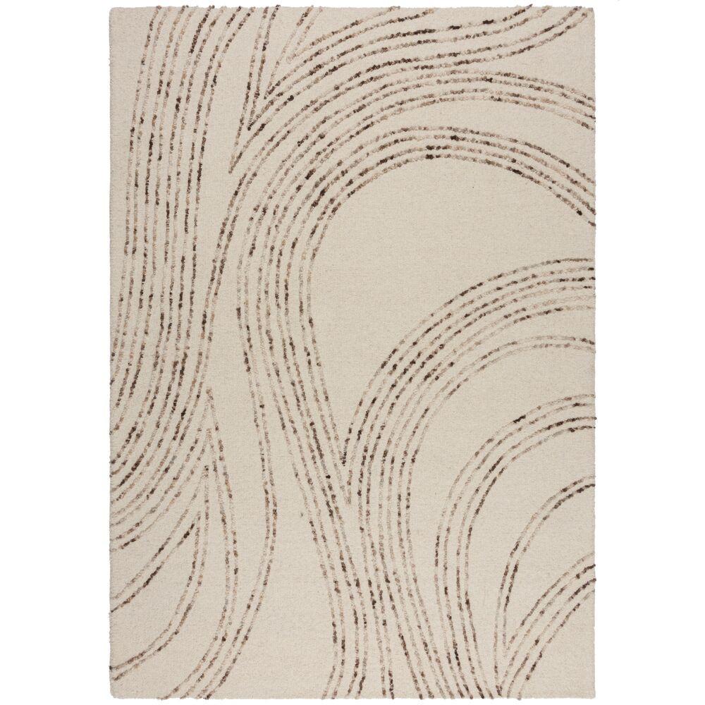 WOLLTEPPICH HUMBER, abstrakt, Natur-Braun, 80 x 150 cm - Beige, Textil (150/80cm) - KADIMA DESIGN