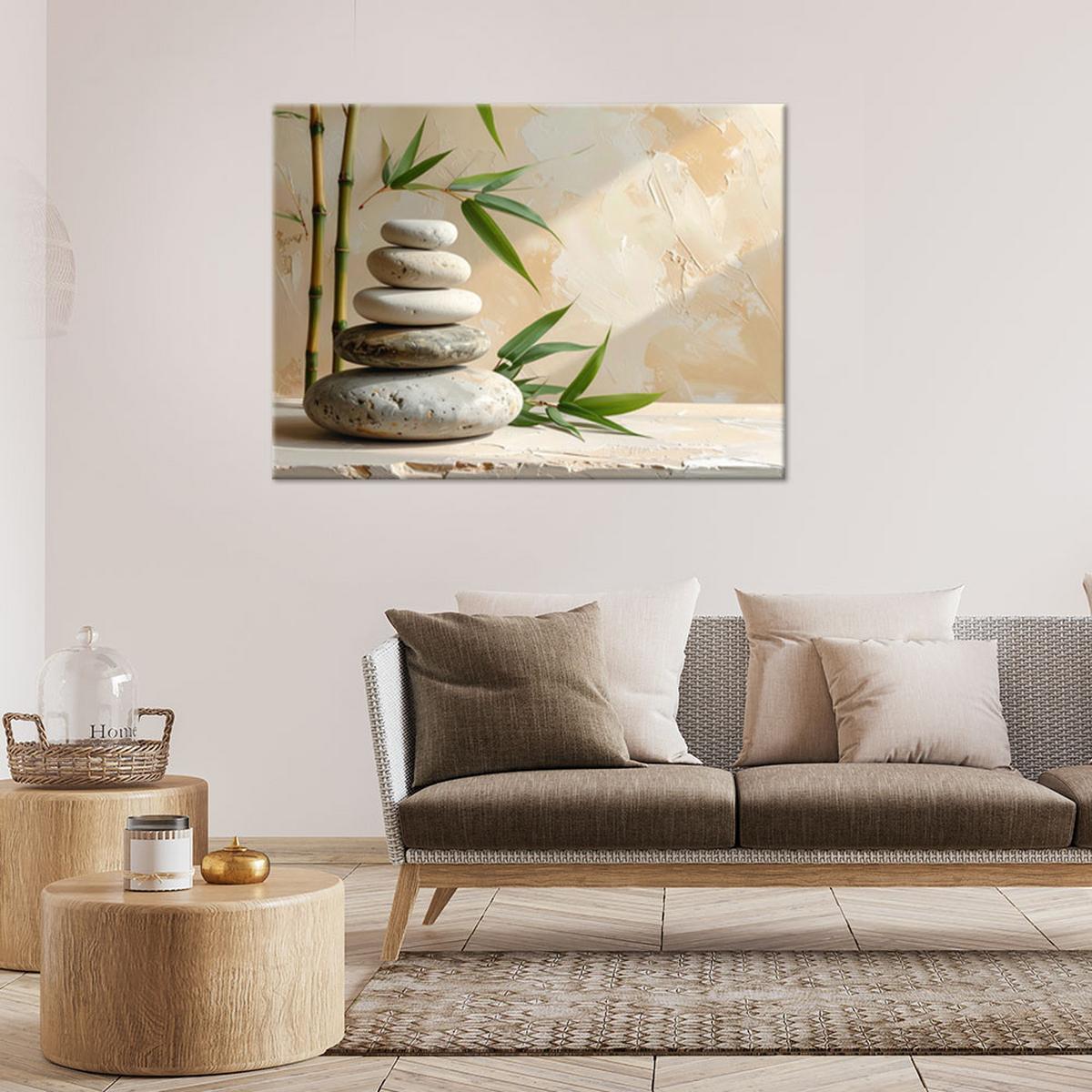LEINWANDBILD Zen und Orientalisch 100x70cm - Beige, Textil (100/70cm) - Feeby