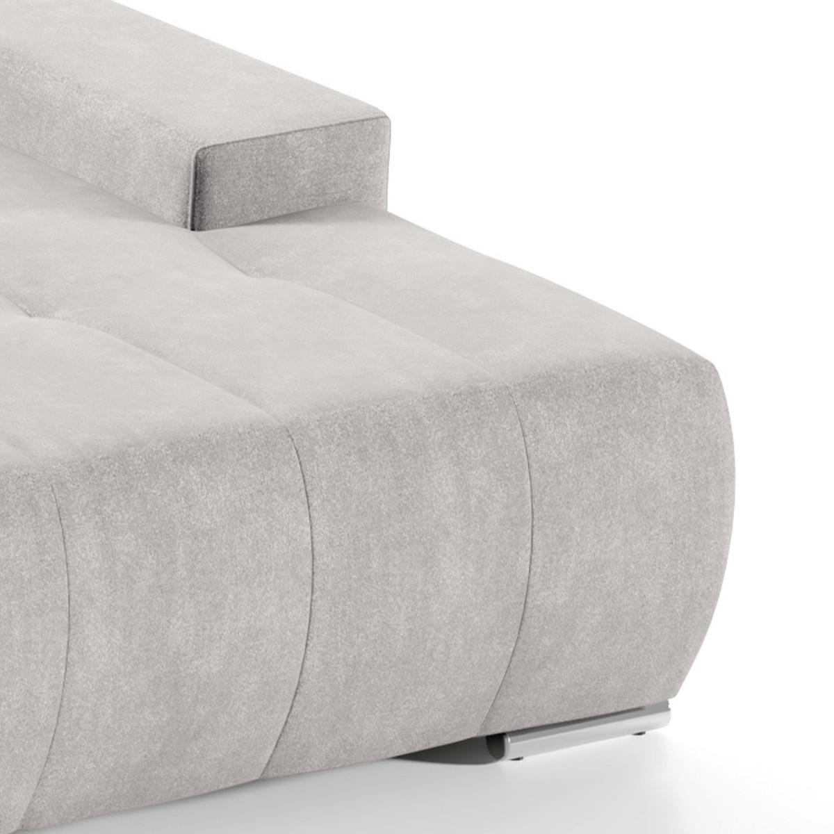 ECKSOFA Jonas 4 Sitzplätze Hellgrau - Grau, Holzwerkstoff (265/185cm) - Petits-meubles