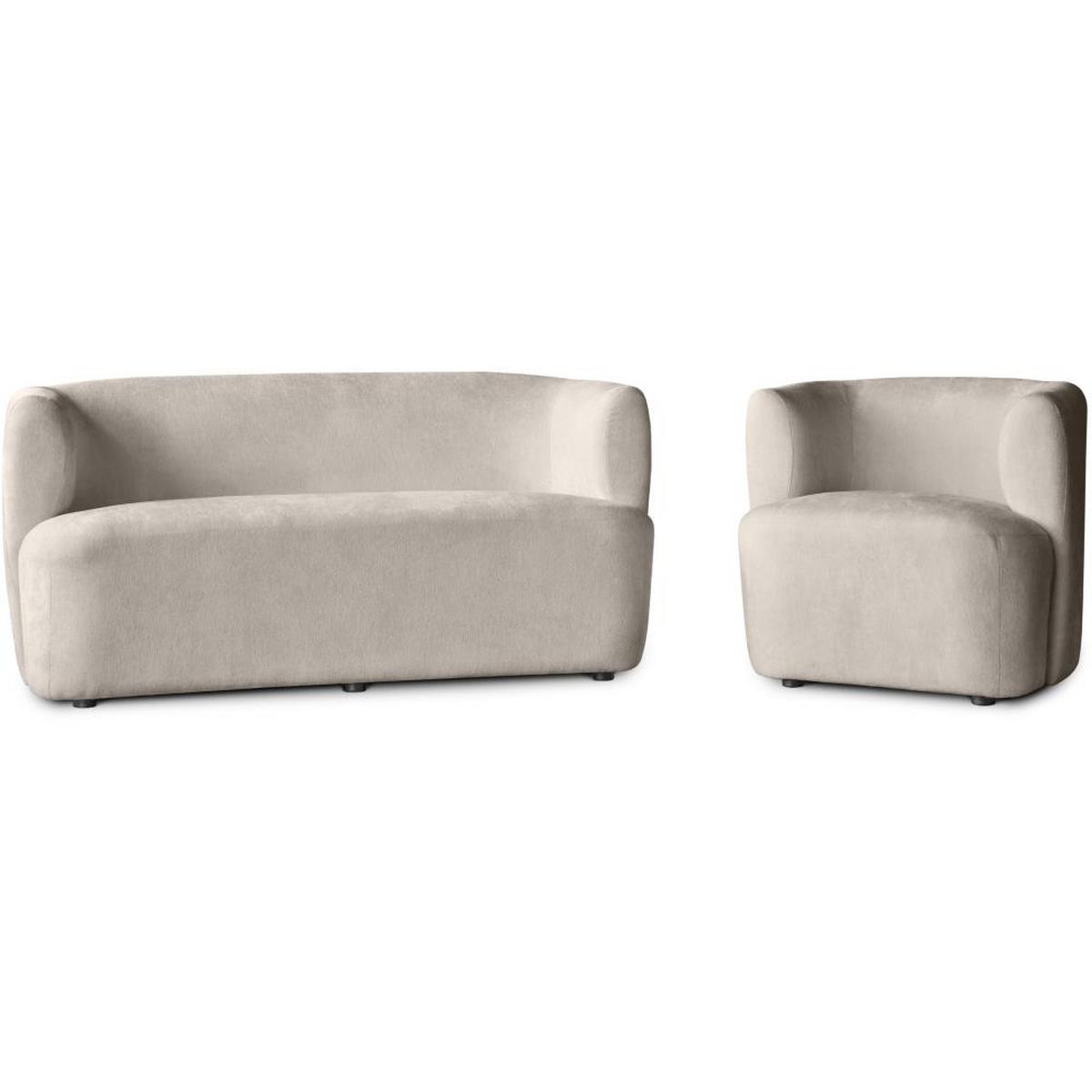 2-SITZER SOFA Nori cappuccino velour - Schwarz/Cappuccino, Kunststoff/Textil (150/68/72cm) - Beautysofa