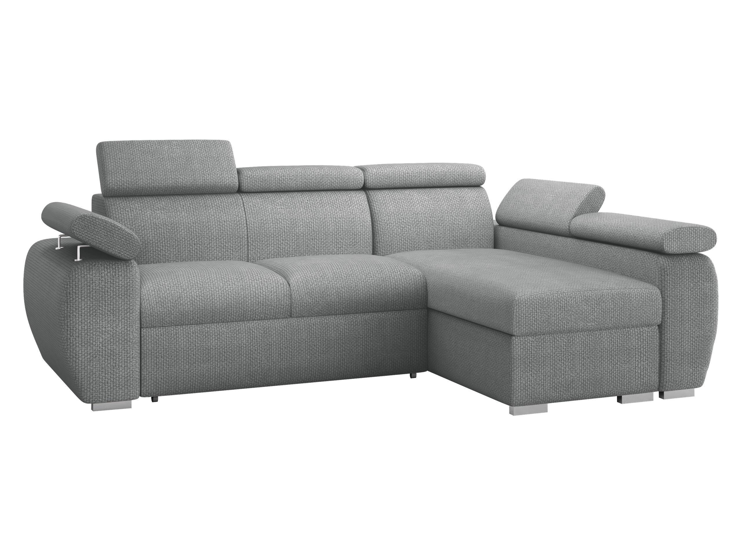 ECKSOFA Boston Mini, Seite: Rechts - 2R+LC - Chromfarben/Dunkelgrau, Holz/Textil (255/170cm) - MIRJAN24