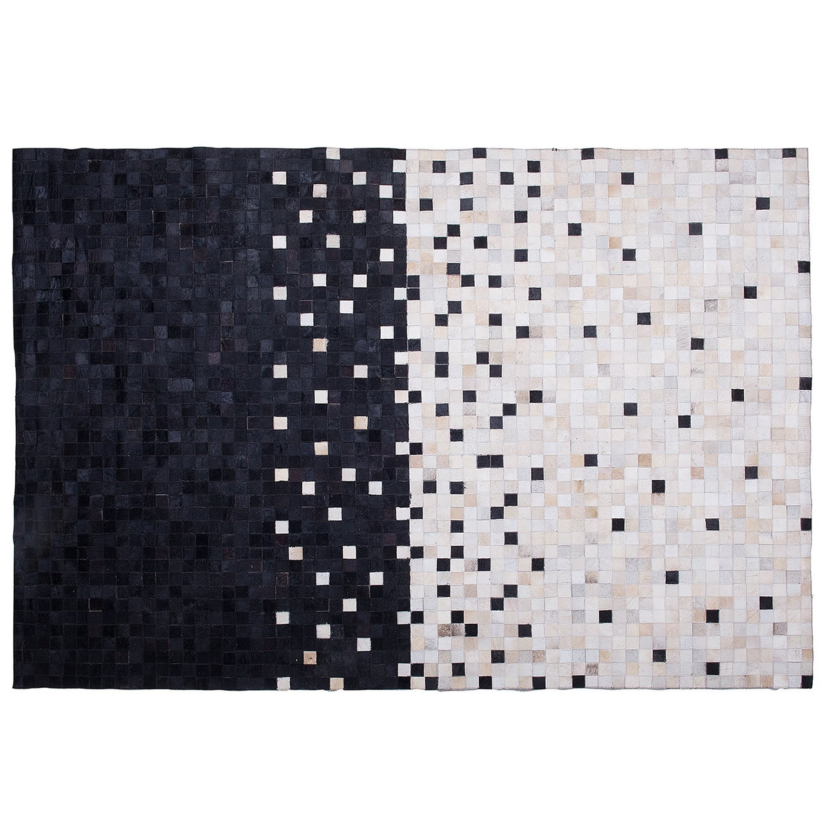 PATCHWORK-TEPPICH Erfelek 200/140 cm - Multicolor, Fell (140/200cm) - Beliani