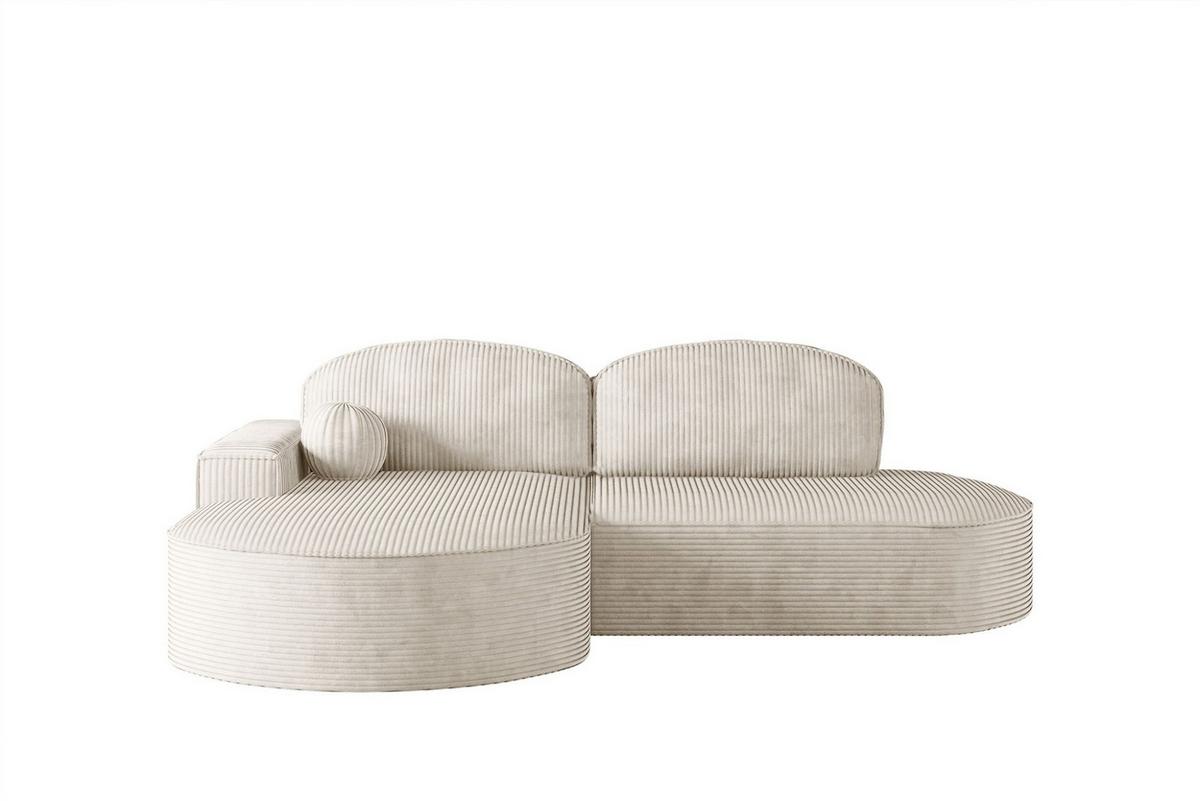 ECKSOFA Girona Mit Schlaffunktion - Weiß, Holzwerkstoff/Textil (278/179cm) - Fun Möbel