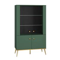 GESCHIRRSCHRANK Thalia Grün - Grün, Holzwerkstoff (92/152/40cm) - Petits-meubles