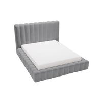 POLSTERBETT Rotto 180x200 Grau - Naturfarben/Grau, Holz/Kunststoff (180/200cm) - Graingold