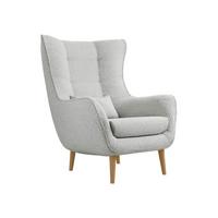 SESSEL Estjano Boucle - Beige/Hellgrau, Holz/Textil (80/106/95cm) - MIRJAN24