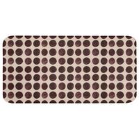 BADEMATTE Polka dots - Muster - Braun Badezimmerteppich 120x60 cm - Bordeaux, Textil (120/60cm) - OnlyWow