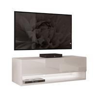 HÄNGESCHRANK TV-Möbel CALANTE 90 cm mit LED-Beleuchtung - Beige, Holzwerkstoff (90/30/35cm) - Lookway