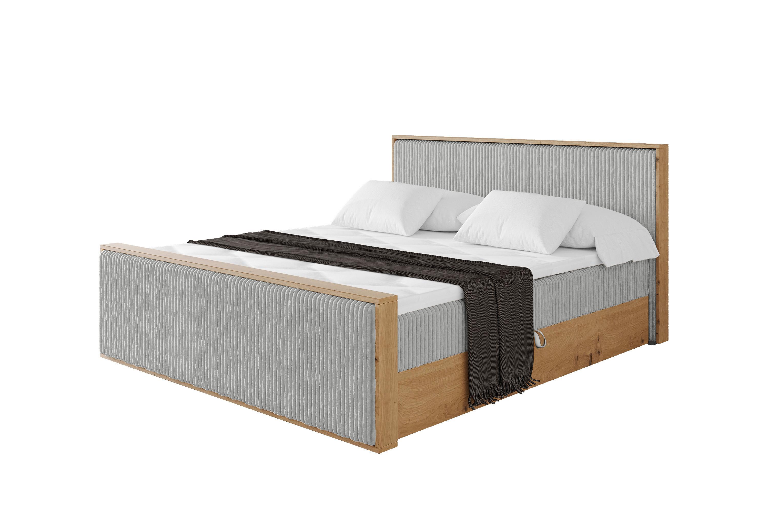 BOXBETT LOLLI9 -Z 160x200 - H4 Grau - Grau, Holzwerkstoff (160/200cm) - ALTDECOR