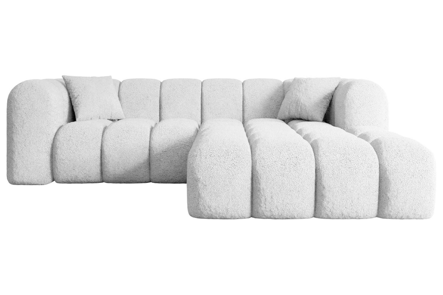 ECKSOFA Ottomane Rechts OLEA-L1 - 231x173x74 cm Weiß - Schwarz/Weiß, Holzwerkstoff/Kunststoff (231/173cm) - ALTDECOR