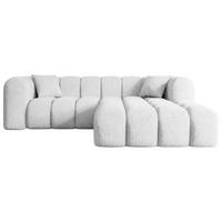 ECKSOFA Ottomane Rechts OLEA-L1 - 231x173x74 cm Weiß - Schwarz/Weiß, Holzwerkstoff/Kunststoff (231/173cm) - ALTDECOR