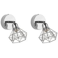 WANDLEUCHTE Erma 10x16x16 cm - Silberfarben, Metall (10/16/16cm) - Beliani